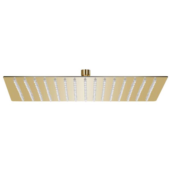 Cabezal ducha efecto lluvia acero inox cuadrado dorado 40×40 cm Dorado 40 x 40 cm