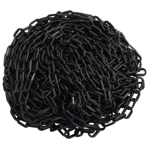 Cadena de advertencia plástico negro 30 m Ø4 mm Negro 30 m Ø 4 mm