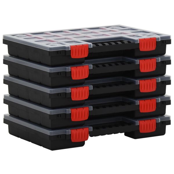 Cajas de accesorios 5 unidades polipropileno 345x25x5 cm 15 divisores