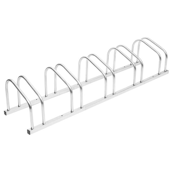Bicicletero para 5 bicicletas acero galvanizado Plateado Trapecio