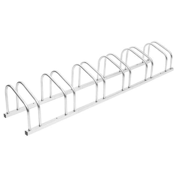 Bicicletero para 6 bicicletas acero galvanizado Plateado Trapecio
