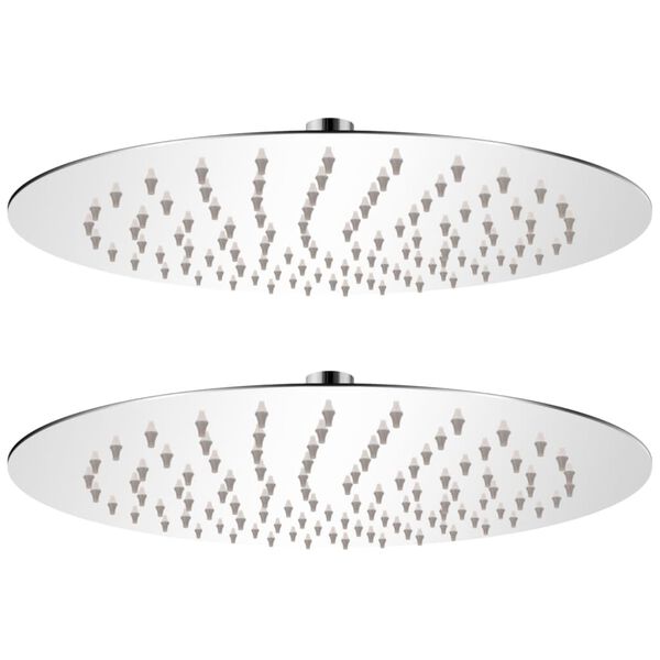 Cabezal de ducha efecto lluvia 2 pzs acero inoxidable Ø 25 cm Ø 25 cm