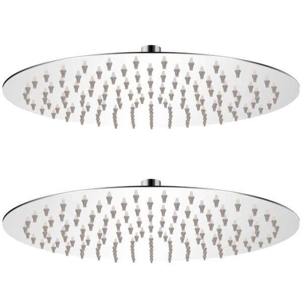 Cabezal de ducha efecto lluvia 2 pzs acero inoxidable Ø 30 cm Ø 30 cm
