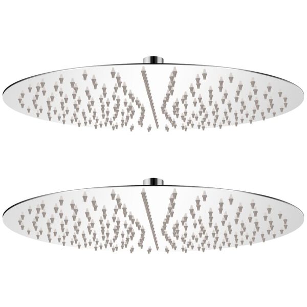 Cabezal de ducha efecto lluvia 2 uds acero inoxidable Ø 40 cm Ø 40 cm