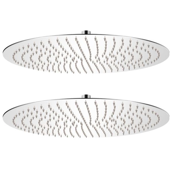 Cabezal de ducha efecto lluvia 2 pzs acero inoxidable Ø 50 cm Ø 50 cm