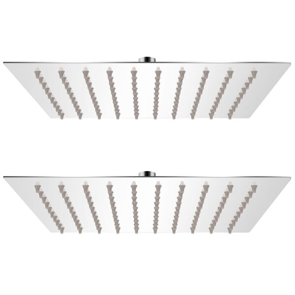 Cabezal de ducha efecto lluvia 2 pzs acero inoxidable 20×20 cm 20 x 20 cm
