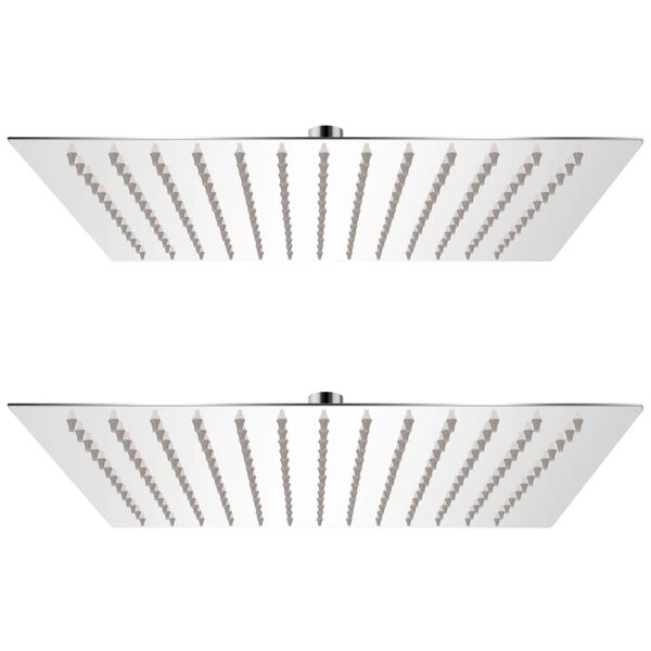 Cabezal de ducha efecto lluvia 2 uds acero inoxidable 25×25 cm 25 x 25 cm