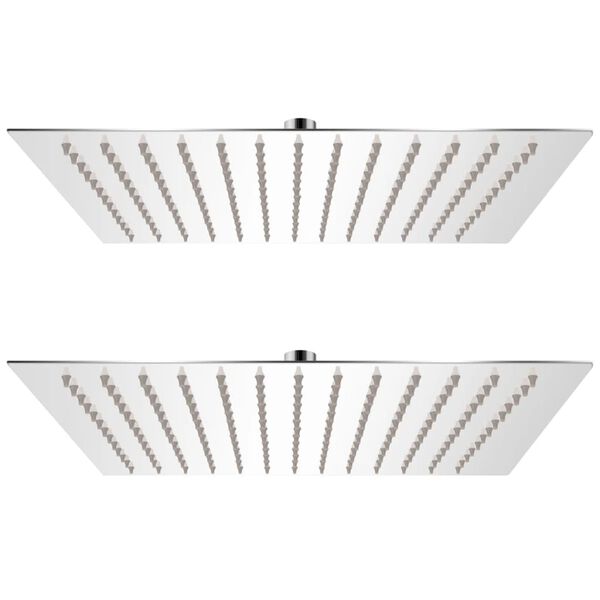 Cabezal de ducha efecto lluvia 2 uds acero inoxidable 30×30 cm 30 x 30 cm