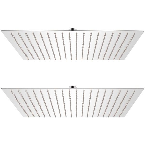 Cabezal de ducha efecto lluvia 2 uds acero inoxidable 50×50 cm 50 x 50 cm