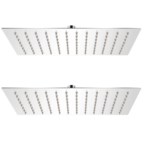 Cabezal de ducha efecto lluvia 2 pzs acero inoxidable 20×30 cm 30 x 20 cm