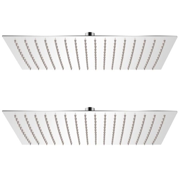 Cabezal de ducha efecto lluvia 2 pzs acero inoxidable 30×40 cm 30 x 40 cm