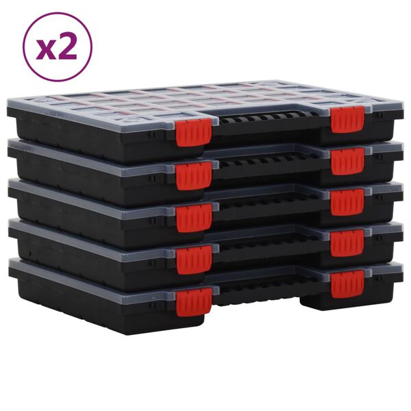 Cajas de accesorios 10 unidades polipropileno 40x30x5 cm 21 cajas