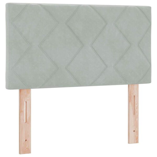 Cabecero LED Gris Claro 80 cm Terciopelo Gris claro 80 cm Cabecero bajo