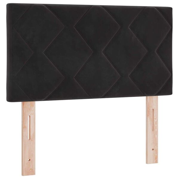 Cabecero LED Negro 80 cm Terciopelo Negro 80 cm Cabecero bajo