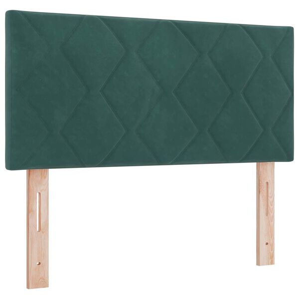 Cabecero LED Verde oscuro 90 cm Terciopelo Verde oscuro 90 cm Cabecero bajo