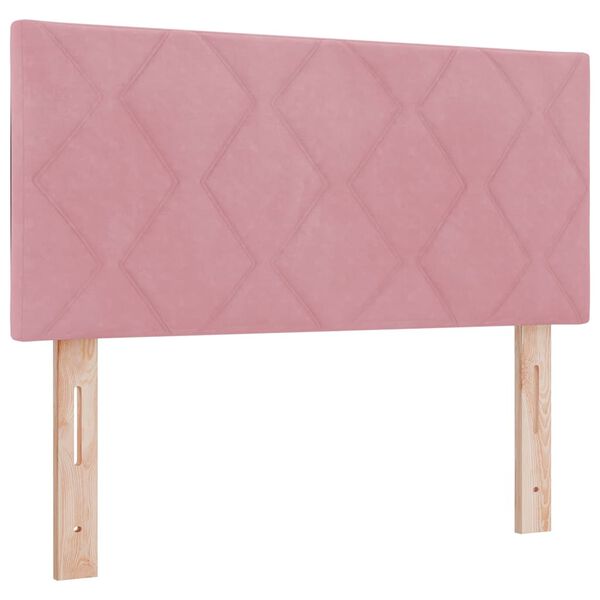 Cabecero LED Rosa 100 cm Terciopelo Rosa 100 cm Cabecero bajo