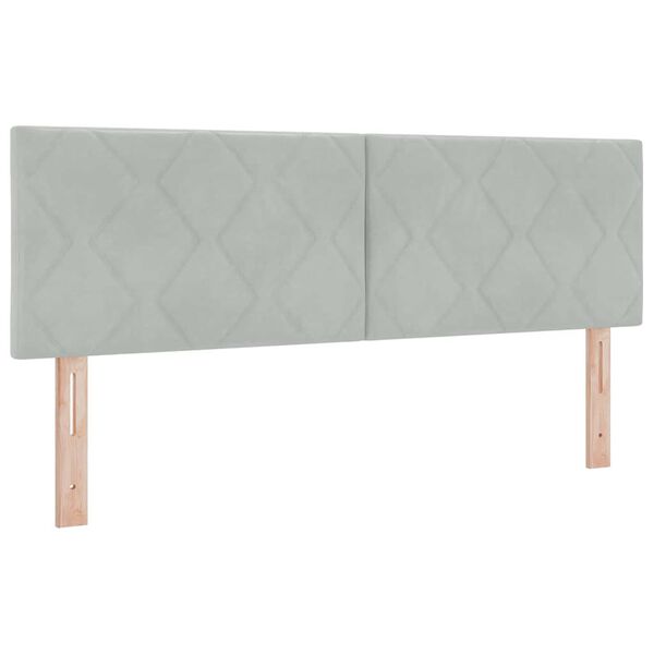 Cabecero LED Gris Claro 144 cm Terciopelo Gris claro 144 cm Cabecero bajo