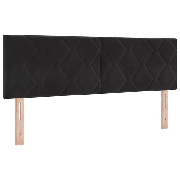 Cabecero LED Negro 144 cm Terciopelo Negro 144 cm Cabecero bajo