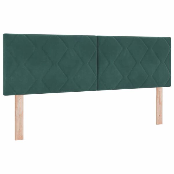 Cabecero LED Verde oscuro 144 cm Terciopelo Verde oscuro 144 cm Cabecero bajo
