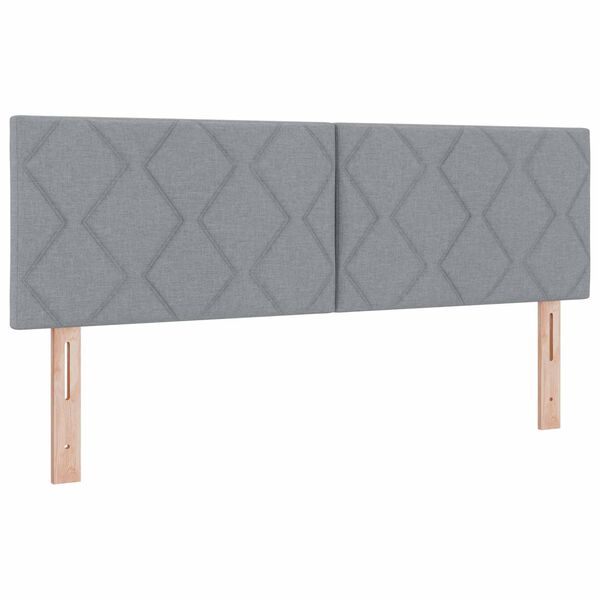 Cabecero LED Gris Claro 160 cm tela Gris claro