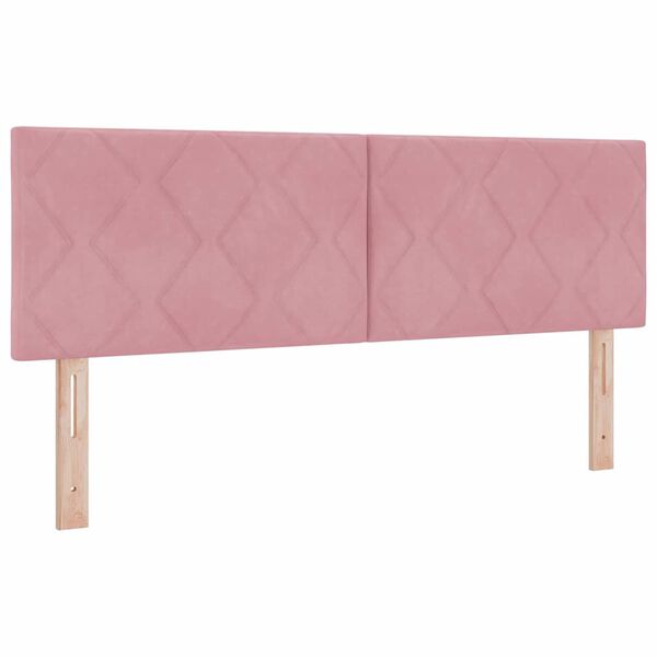 Cabecero LED Rosa 160 cm Terciopelo Rosa 160 cm Cabecero bajo