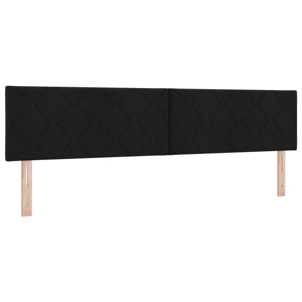 Cabecero LED Negro 200 cm tela Negro 200 cm Cabecero bajo