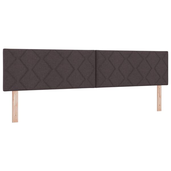Cabecero LED Marrón 200 cm tela Marrón oscuro 200 cm Cabecero bajo