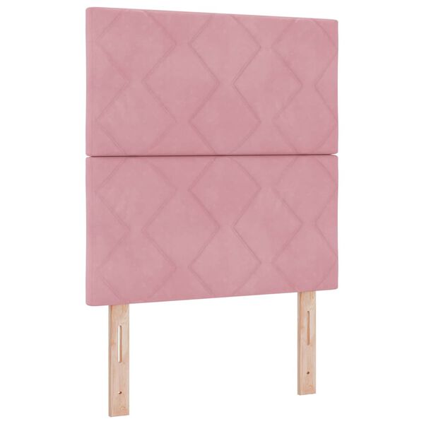 Cabecero LED Rosa 80 cm Terciopelo Rosa 80 cm Cabecero Alto
