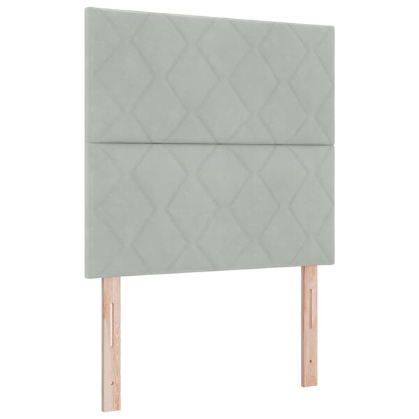 Cabecero LED Gris Claro 90 cm Terciopelo Gris claro 90 cm Cabecero Alto