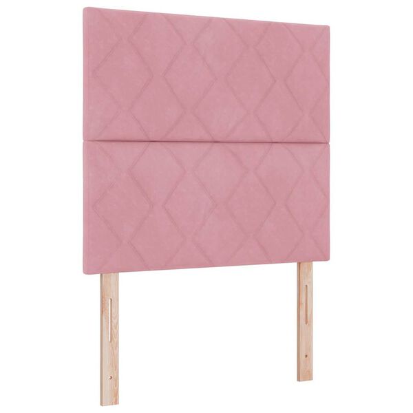 Cabecero LED Rosa 90 cm Terciopelo Rosa 90 cm Cabecero Alto