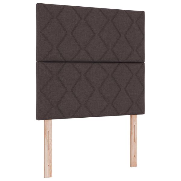 Cabecero LED Marrón 100 cm tela Marrón oscuro 100 cm Cabecero Alto