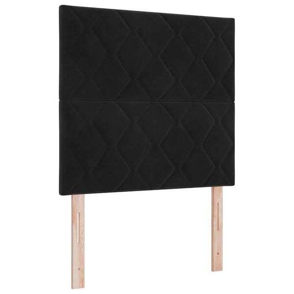 Cabecero LED Negro 100 cm Terciopelo Negro 100 cm Cabecero Alto