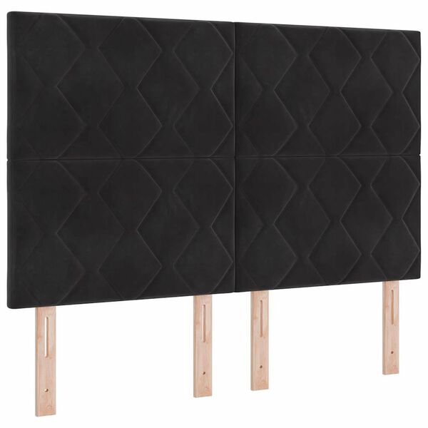 Cabecero LED Negro 144 cm Terciopelo Negro 144 cm Cabecero Alto