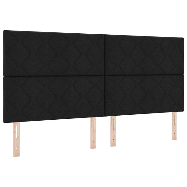 Cabecero LED Negro 200 cm tela Negro 200 cm Cabecero Alto