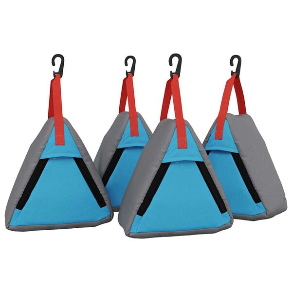 Bolsa de almacenamiento 4 pcs Gris y azul 24 x 16 x 24 cm