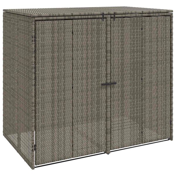 Caja de Basura Caja 2 pcs Gris 130 x 80 x 115 cm Polietileno Gris