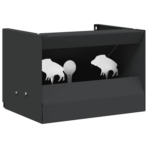 Caja de Trampa para Balas Negro 29 x 22 x 20 cm Acero Jabalí