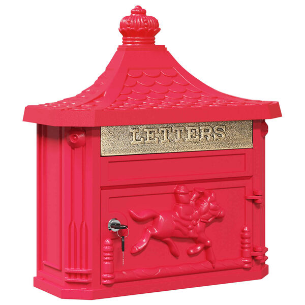 Buzón Montado en la Pared con puerta Rojo 405 x 16 x 45 cm Rojo