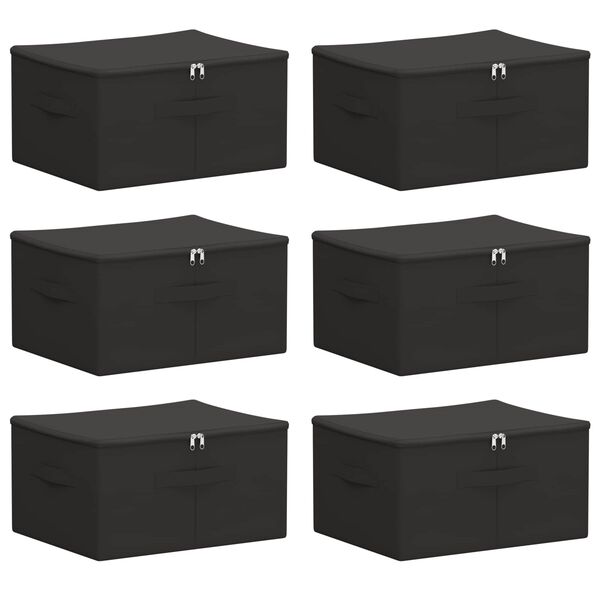 Caja de Almacenamiento 6 pcs Gris antracita 43 x 34 x 23 cm Gris antracita 43 x 34 x 23 cm