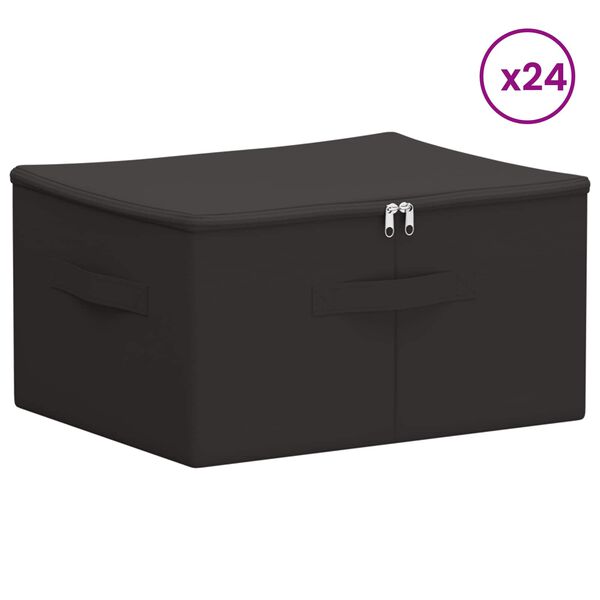 Caja de Almacenamiento 24 pcs Gris antracita 43 x 34 x 23 cm Gris antracita 43 x 34 x 23 cm