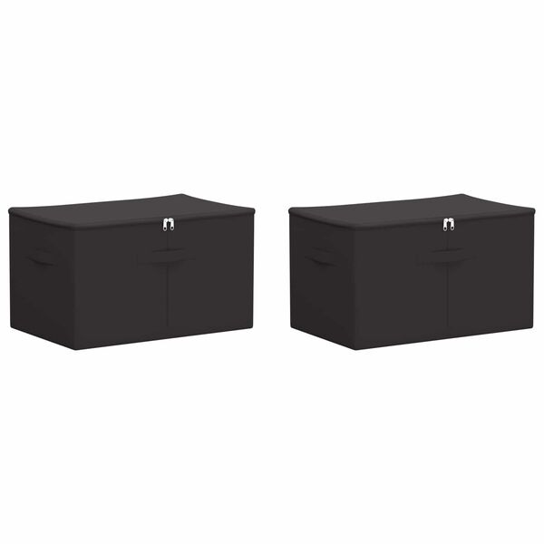 Caja de Almacenamiento 2 pcs Gris antracita 55 x 35 x 32 cm Gris antracita 55 x 35 x 32 cm
