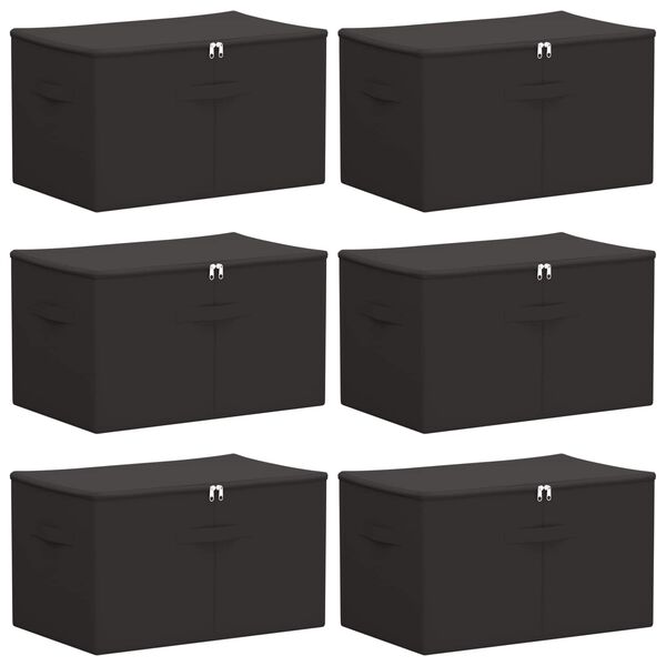 Caja de Almacenamiento 6 pcs Gris antracita 55 x 35 x 32 cm Gris antracita 55 x 35 x 32 cm
