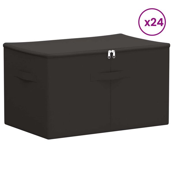 Caja de Almacenamiento 24 pcs Gris antracita 60 x 43 x 35 cm Gris antracita 60 x 43 x 35 cm