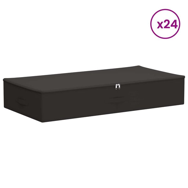 Caja de Almacenamiento 24 pcs Gris antracita 100 x 50 x 18 cm Gris antracita 100 x 50 x 18 cm