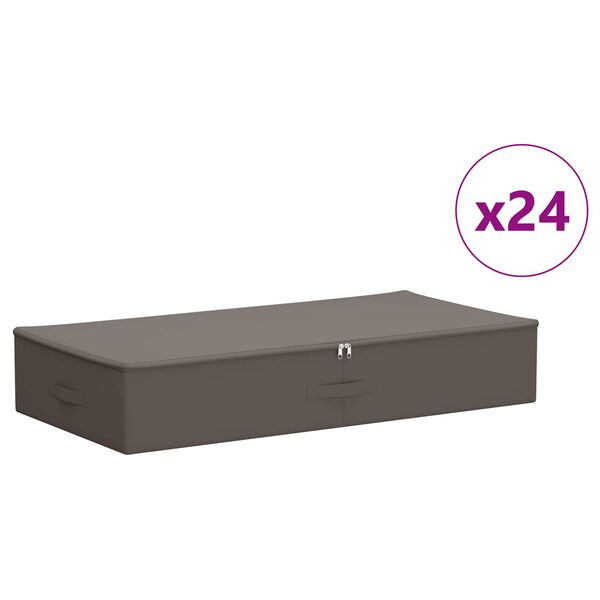 Caja de Almacenamiento 24 pcs Gris 90 x 48 x 15 cm Gris 90 x 48 x 15 cm