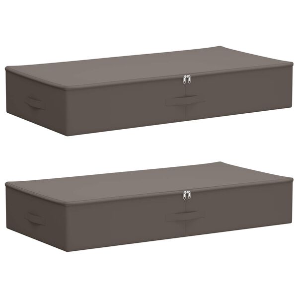 Caja de Almacenamiento 2 pcs Gris 100 x 50 x 18 cm Gris 100 x 50 x 18 cm