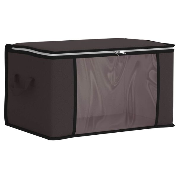 Caja de almacenamiento con ventana lateral transparente Gris antracita 50 x 30 x 25 cm