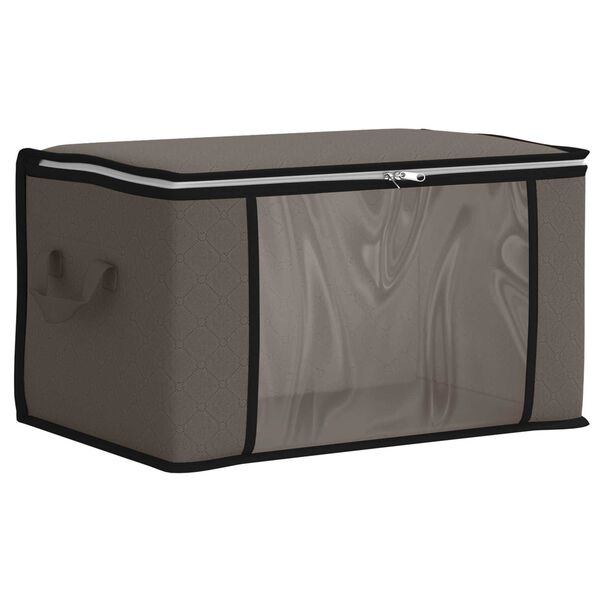 Caja de almacenamiento con ventana lateral transparente Gris Gris 60 x 43 x 35 cm