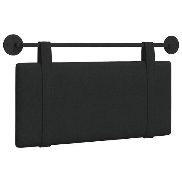 Cabecero colgante Negro Tela Negro 90 cm sin luz LED