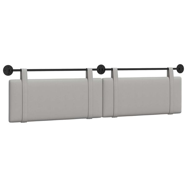 Cabecero colgante Gris Nube Tela Gris nube 200 cm sin luz LED